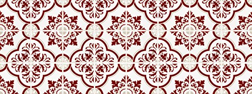 Laroom Küche Design Teppich Bollato Estoril, Vinyl antiliscante, Rot, 50 x 133 x 0.3 cm von Laroom