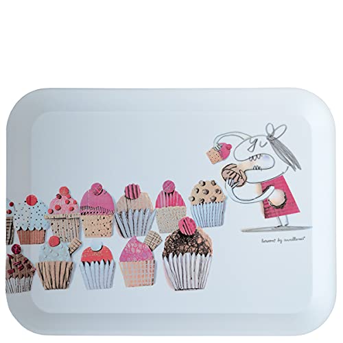 Laroom Tablett Cupcakes & Julia, bunt, 43,5x32,5x1,5cm von Laroom