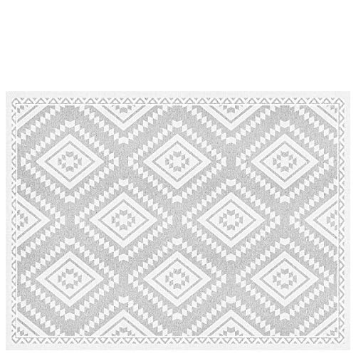 Laroom Vinyl-Teppich Marrakech grau 200 x 266 cm, 200x266x0,3cm von Laroom