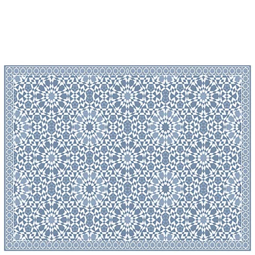 Laroom Vinyl-Teppich für Kinder Casablanca blau 100 x 133 cm, 100x133x0,3cm von Laroom