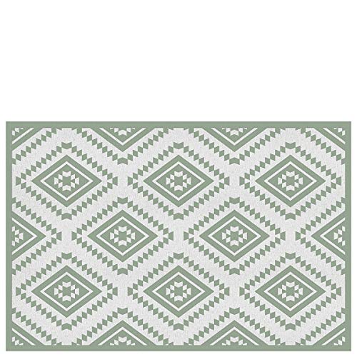 Laroom Vinyl-Teppich für Kinder Marrakech grün 133 x 200 cm, 133x200x0,3cm von Laroom