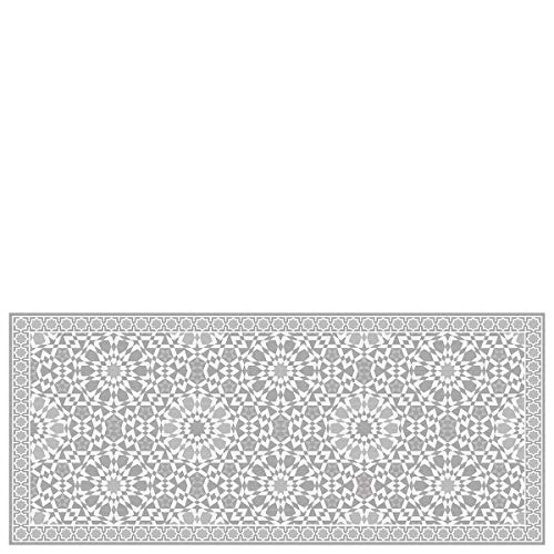 Laroom Vinyl-Teppich für die Küche Casablanca grau 65 x 150 cm von Laroom
