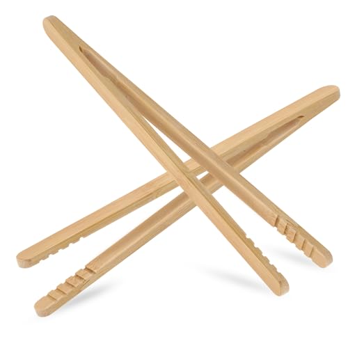 Larrel 2 Stück Bambus Toastzange, 18cm Toasterzangen Holzzange Wiederverwendbare Mini Kochzange Toastzange Rutschfestem Grillzange für Süßigkeiten, Gurken, Waffel, Sandwich, Küchengreifer Werkzeug Larrel 2 Stück Bambus Toastzange, 18cm Toasterzangen Holzzange Wiederverwendbare Mini Kochzange Toastzange Rutschfestem Grillzange für Süßigkeiten, Gurken, Waffel, Sandwich, Küchengreifer Werkzeug von Larrel