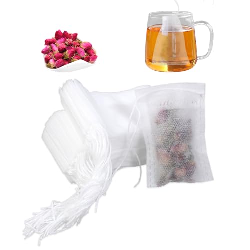 Larrel 200 Stück Teebeutel für Losen Tee, 5 x 7 cm Einweg Teefilter mit Kordelzug Vliesstoff Filterbeutel Tee Gewürzsäckchen Teefilter fürLosenTee für Gewürze, DuftenderTee, Vanille, Lavendel Larrel 200 Stück Teebeutel für Losen Tee, 5 x 7 cm Einweg Teefilter mit Kordelzug Vliesstoff Filterbeutel Tee Gewürzsäckchen Teefilter fürLosenTee für Gewürze, DuftenderTee, Vanille, Lavendel von Larrel