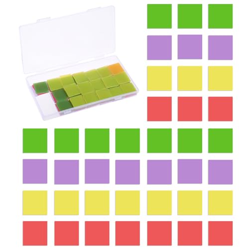 Larrel 80 Stück Diamond Art Painting Kleber, Bunte Diamond Art Painting Wachs 2 x 2 cm Diamantmalerei Stift Kleber mit Aufbewahrungsbox für 5D-Diamantmalerei Kreuzstich Stickerei (Rot/Gelb/Lila/Grün) von Larrel