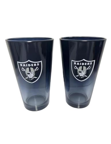 Las Vegas Raiders NFL Pint Gläser Glas Set 2er-Set 475 ml von Las Vegas Raiders
