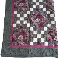 Vintage Handgemachte Wende Diamant Patchwork Quilt Decke Überwurf Multicolor Floral 73 X 54 Usa Made von LasVegasCloset