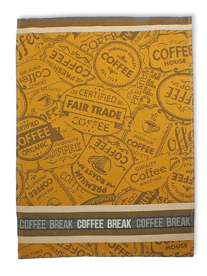 Lasa Home Geschirrtuch Coffee Break, (Set, 4-tlg), 4er Pack Geschirrtücher (4 Stück), ca. 50 x 70 cm, Baumwolle von Lasa Home