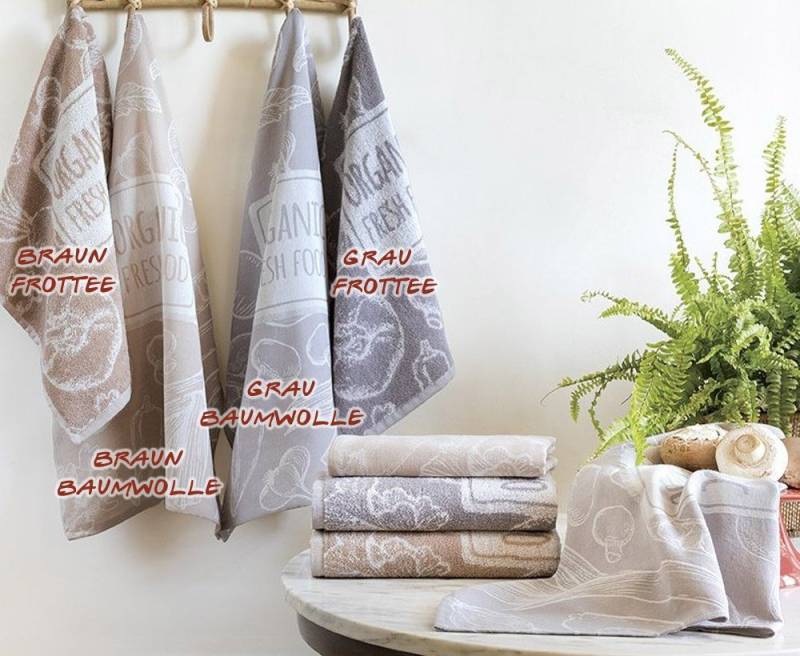 Lasa Home Geschirrtuch Organic, (Set, 4-tlg), 4er Pack Geschirrtücher (4 Stück), ca.50x70cm, 100% Baumwolle von Lasa Home