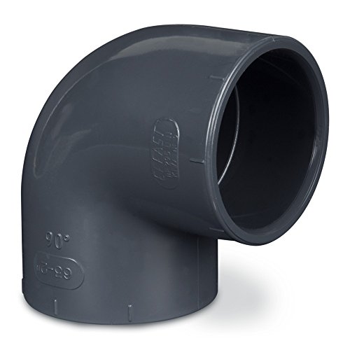 Lasama PVC U Winkel 90 Grad Ø 32mm - 110 mm Verbindungsmuffe Fitting Koi Teich Filter Aquarium (PVC U/Größe mm, 40) von Lasama