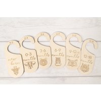 Baby Garderobe Divider - Schrankteiler Shower Geschenk Neues Kinderzimmer Dekor Tiere Set von Lasaris