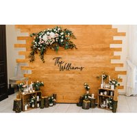 Hochzeit Nachname Wandkunst - Braut Name Kunst Holz Wort Text Dekoration Stil 1 von Lasaris