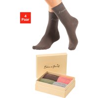 LASCANA Basicsocken "Believe in Yourself", (Box, 4 Paar) von Lascana