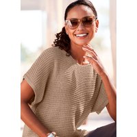 LASCANA Kurzarmpullover in luftigem Ajourstrick, leichter Sommerpullover, Metallic-Effekt LASCANA Kurzarmpullover in luftigem Ajourstrick, leichter Sommerpullover, Metallic-Effekt von Lascana