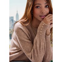 LASCANA Rundhalspullover mit Zierknöpfen, Winterpullover, kuscheliges Basic LASCANA Rundhalspullover mit Zierknöpfen, Winterpullover, kuscheliges Basic von Lascana