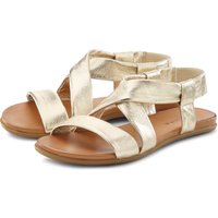 LASCANA Sandale "Sommerschuh" aus Leder mit raffinierten Riemchen, Sandalette, Sommerschuh LASCANA Sandale "Sommerschuh" aus Leder mit raffinierten Riemchen, Sandalette, Sommerschuh von Lascana