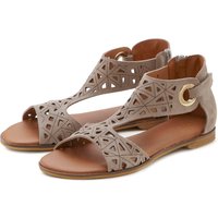 LASCANA Sandale, Sandalette, Sommerschuh aus hochwertigem Leder mit Cut-Outs von Lascana