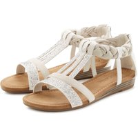 LASCANA Sandale "Sommerschuh, Sandalette" mit Glitzersteinen und kleinem Keilabsatz im Festival-Look VEGAN LASCANA Sandale "Sommerschuh, Sandalette" mit Glitzersteinen und kleinem Keilabsatz im Festival-Look VEGAN von Lascana
