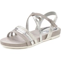 LASCANA Sandale, Sandalette, Sommerschuh mit Metallic-Optik VEGAN von Lascana