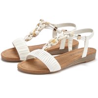 LASCANA Sandale, Sandalette, Sommerschuh mit elastischen Riemchen, Schmucksteinchen von Lascana