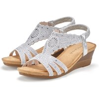 LASCANA Sandalette "Sommerschuh", Sandale, Sommerschuh mit Glitzerdetails und elastischem Riemchen von Lascana
