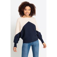 LASCANA Strickpullover mit Colorblock-Optik und leichten Fledermausärmeln LASCANA Strickpullover mit Colorblock-Optik und leichten Fledermausärmeln von Lascana