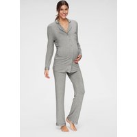LASCANA Umstandspyjama 2 Stk. tlg., mit Knopfleiste und Raffung an der Seitennaht von Lascana