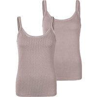 LASCANA Unterhemd 2er-Pack, aus elastischer Baumwolle, weiche Spitze, Spaghettiträger-Top von Lascana