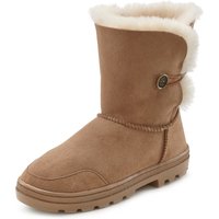 LASCANA Winterstiefel, aus kuscheligem Lammfell, robuste Sohle, Winterstiefelette, Snowboots von Lascana