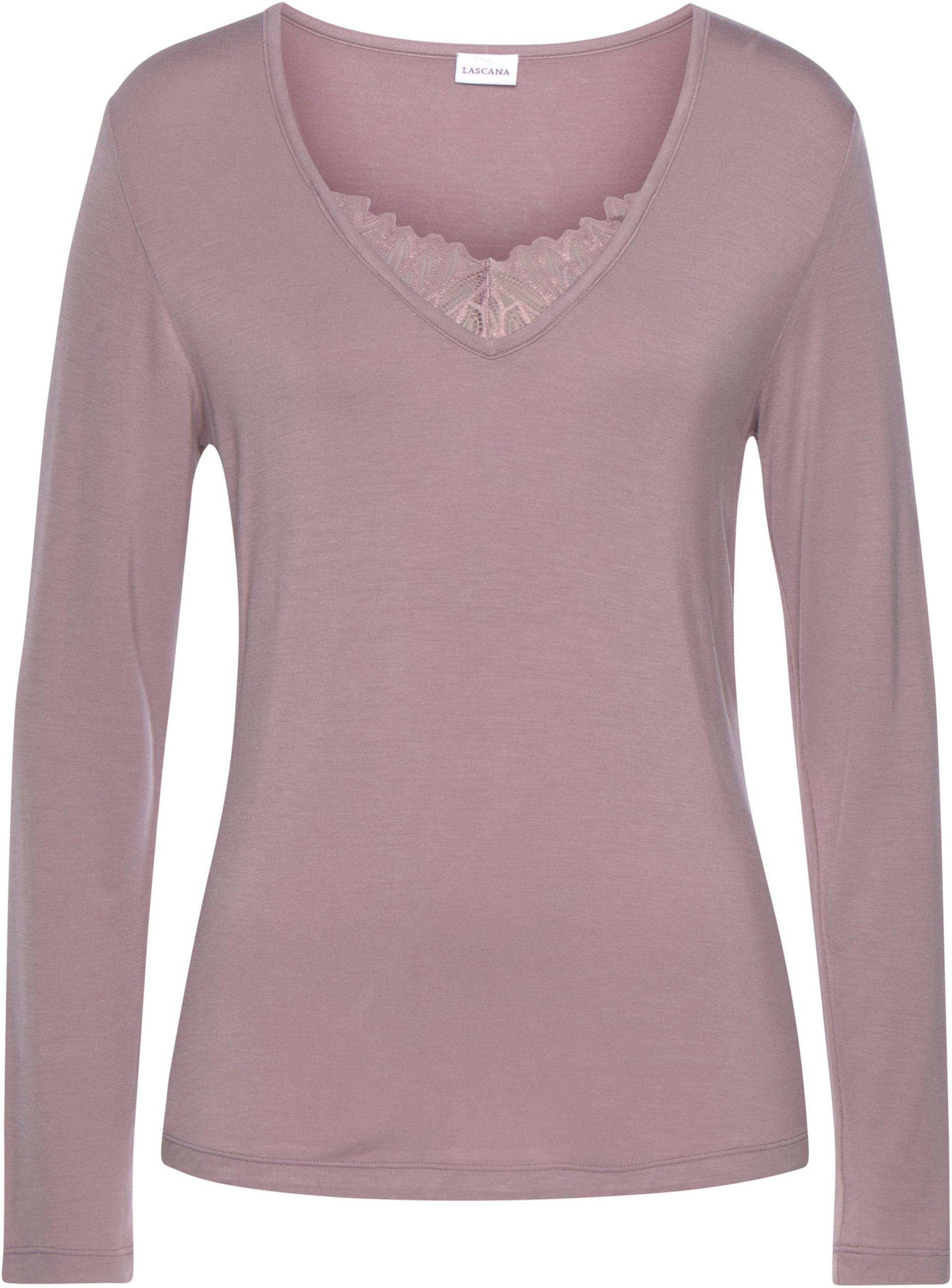 Pyjamaoberteil in mauve von LASCANA von Lascana