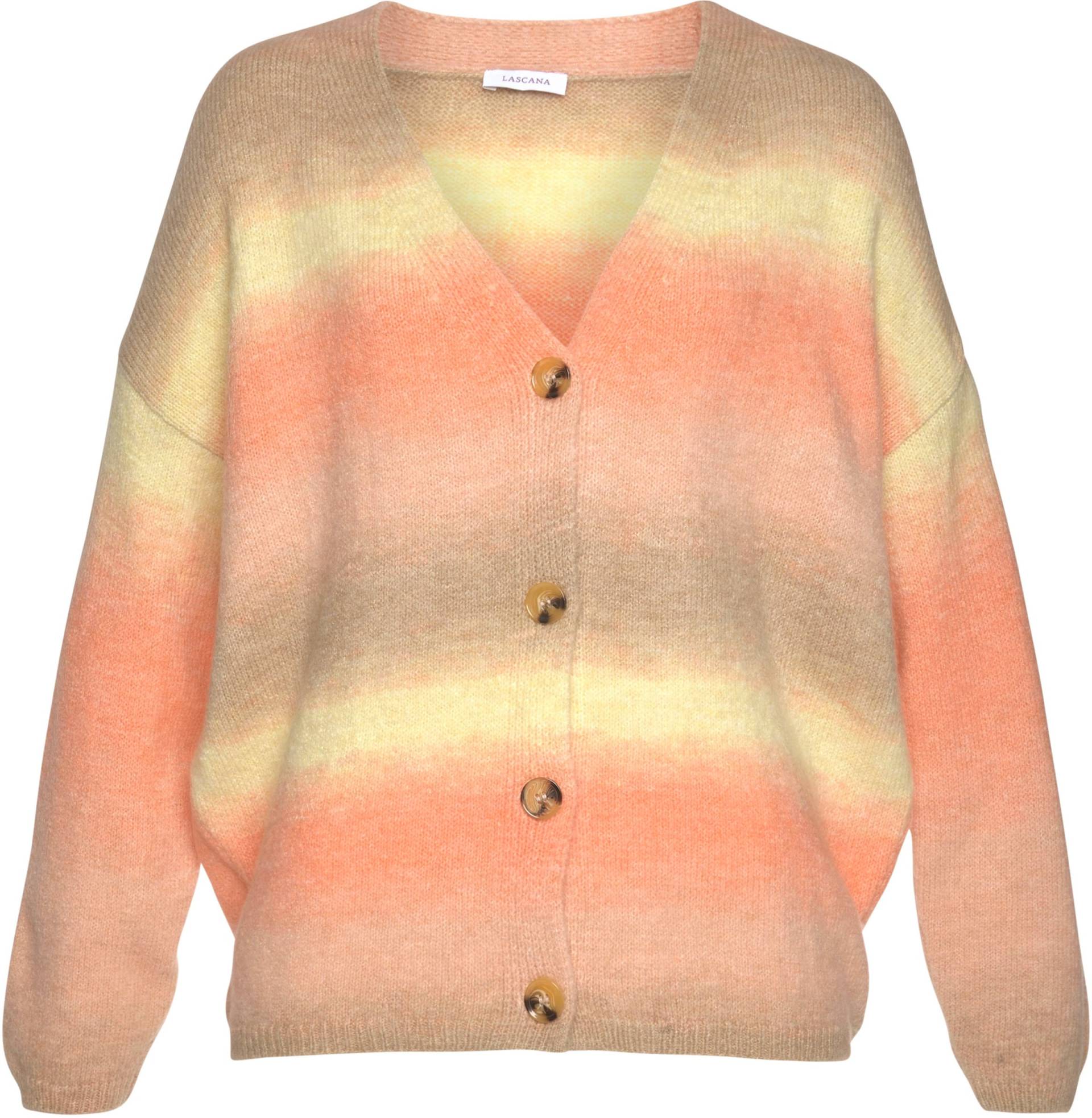 Strickjacke in apricot-gelb-braun von LASCANA von Lascana