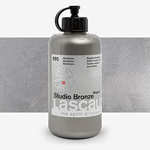 Lascaux STUDIO Bronzefarben, 250 ml Flasche, 995 Aluminium von Lascaux