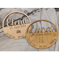 Loop Baby, Personalisiertes Geschenk Zur Geburt, Schild Geburtsdaten von LaseRupp