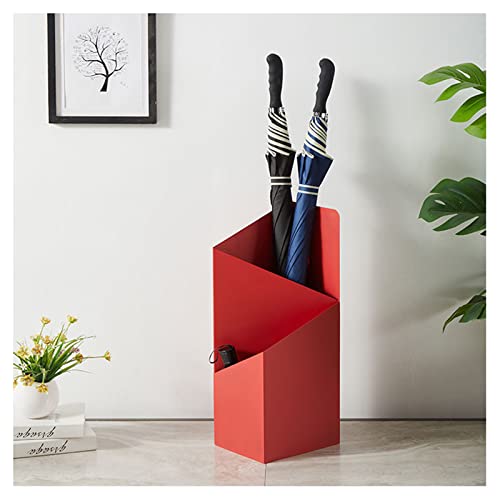 Regenschirmständer, Regenschirmständer mit Abtropfschale Regenschirmhalter Modern Simplicity Home Doppelschicht Regenschirm Organizer für Flur, Büro, Veranda und Eingänge Tür (Color : Red) von LaseVe