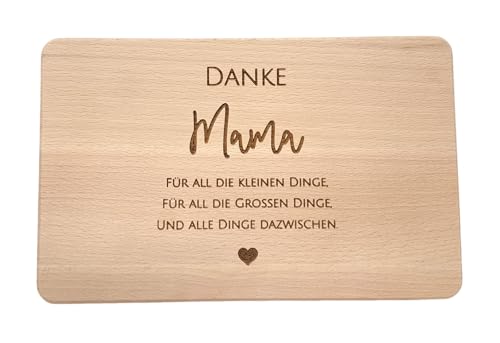 Muttertagsgeschenk Idee - Frühstücksbrettchen aus Holz mit hochwertiger Gravur für die Beste Mama von Laser Tattoo