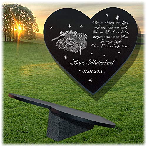 LaserArt24 GRANITHERZ Grabstein, Grabplatte oder Grabschmuck mit dem Motiv Grabstein-h68 und Ihrem Text/Daten LaserArt24 GRANITHERZ Grabstein, Grabplatte oder Grabschmuck mit dem Motiv Grabstein-h68 und Ihrem Text/Daten von LaserArt24