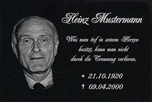 LaserArt24 Granit Grabstein, Grabplatte oder Grabschmuck mit dem Motiv Grabstein-ag06 und Ihrem Text/Daten LaserArt24 Granit Grabstein, Grabplatte oder Grabschmuck mit dem Motiv Grabstein-ag06 und Ihrem Text/Daten von LaserArt24