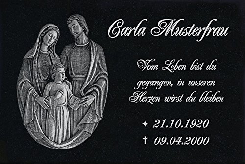 LaserArt24 Granit Grabstein, Grabplatte oder Grabschmuck mit dem Motiv Grabstein-ag19 und Ihrem Text/Daten LaserArt24 Granit Grabstein, Grabplatte oder Grabschmuck mit dem Motiv Grabstein-ag19 und Ihrem Text/Daten von LaserArt24