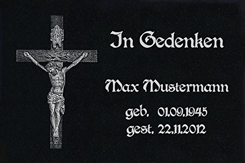 LaserArt24 Granit Grabstein, Grabplatte oder Grabschmuck mit dem Motiv Grabstein-ag21 und Ihrem Text/Daten LaserArt24 Granit Grabstein, Grabplatte oder Grabschmuck mit dem Motiv Grabstein-ag21 und Ihrem Text/Daten von LaserArt24