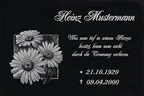 LaserArt24 Granit Grabstein, Grabplatte oder Grabschmuck mit dem Motiv Grabstein-ag29 und Ihrem Text/Daten LaserArt24 Granit Grabstein, Grabplatte oder Grabschmuck mit dem Motiv Grabstein-ag29 und Ihrem Text/Daten von LaserArt24