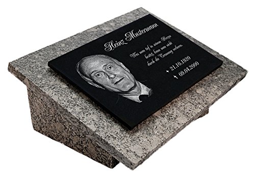 LaserArt24 Granit Grabstein, Grabplatte oder Grabschmuck mit dem Motiv Grabstein-gg11s und Ihrem Foto/Text und Daten LaserArt24 Granit Grabstein, Grabplatte oder Grabschmuck mit dem Motiv Grabstein-gg11s und Ihrem Foto/Text und Daten von LaserArt24