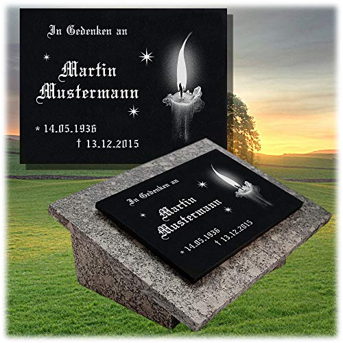 LaserArt24 Granit Grabstein, Grabplatte oder Grabschmuck mit dem Motiv Grabstein-gg31s und Ihrem Text/Daten LaserArt24 Granit Grabstein, Grabplatte oder Grabschmuck mit dem Motiv Grabstein-gg31s und Ihrem Text/Daten von LaserArt24