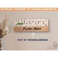 Haussegen Aufsteller Mit Gravur - Personalisierbar Unikat Wasserwaagenfunktion Geschenk Z.b. Zum Einzug -Diy Deko Für Jede Wohnung Haussegen Aufsteller Mit Gravur - Personalisierbar Unikat Wasserwaagenfunktion Geschenk Z.b. Zum Einzug -Diy Deko Für Jede Wohnung von LaserArtHolz
