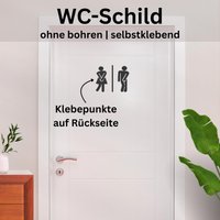 Wc Toiletten Schild Männer Frauen Unisex Symbol Selbstklebend Toilettenschild Ohne Bohren Türschild Bad Zum Kleben - 3D025 Wc Toiletten Schild Männer Frauen Unisex Symbol Selbstklebend Toilettenschild Ohne Bohren Türschild Bad Zum Kleben - 3D025 von LaserArtbyRiedel