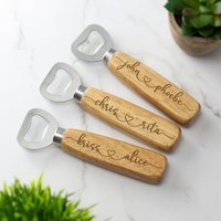 Personalisierte Valentinstag Flaschenöffner 3 Ihr Text Hier Hölzerne Laser Gravierte Geburtstagsgeschenk Für Ihn von LaserChimp