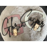 Namensschild Aus Holz. Individuell - Personalisiert Kinderzimmer -Deko Namensschild Aus Holz. Individuell - Personalisiert Kinderzimmer -Deko von LaserCraftwerk