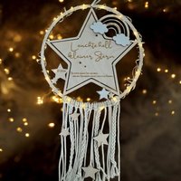 Andenken Sternenkind Traumfänger Beleuchtet, Erinnerung Sternkind Licht, Personalisiertes Trostgeschenk Baby, Trauergeschenk Fehlgeburt Mama von LaserDesignGarage