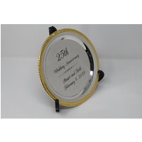 10-Zoll-Personalisiertes Versilbertes Tablett Mit Goldrand | Ständer Nicht Enthalten 10-Zoll-Personalisiertes Versilbertes Tablett Mit Goldrand | Ständer Nicht Enthalten von LaserEtchedLLC