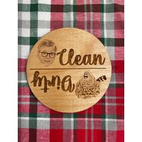 Christmas Spülmaschinenmagnet - Christmas Story Ralphie & Scut Farkus Clean Dirty Wood Magnet von LaserInTheLoft