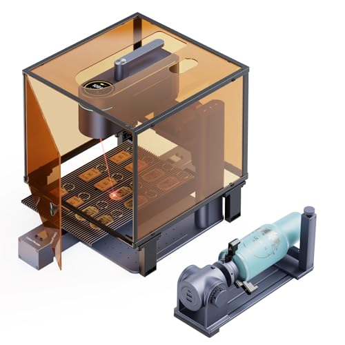 LaserPecker LP4 Dual Lasergravierer mit Schutzhülle, Tragbare Laser Gravierer Laser Cutter 450 nm Halbleiter-Blaulicht+1064 nm Infrarotlicht (LP4 Ultimate mit Schutzhülle) von LaserPecker